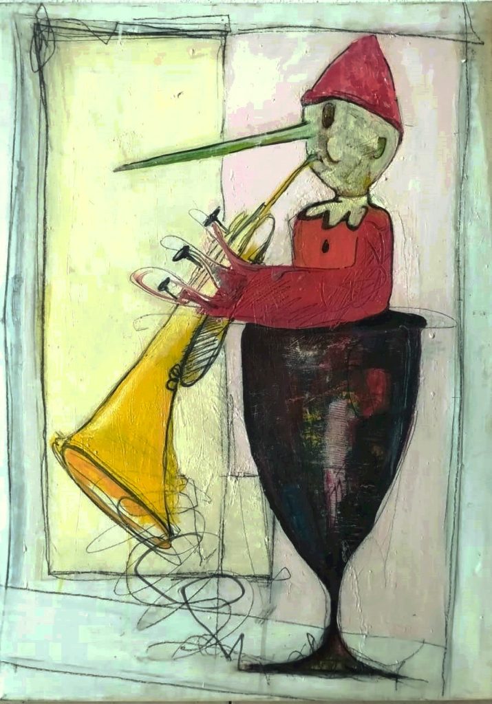 Untitled.2013 , tec mista su tela 70x50 cm.